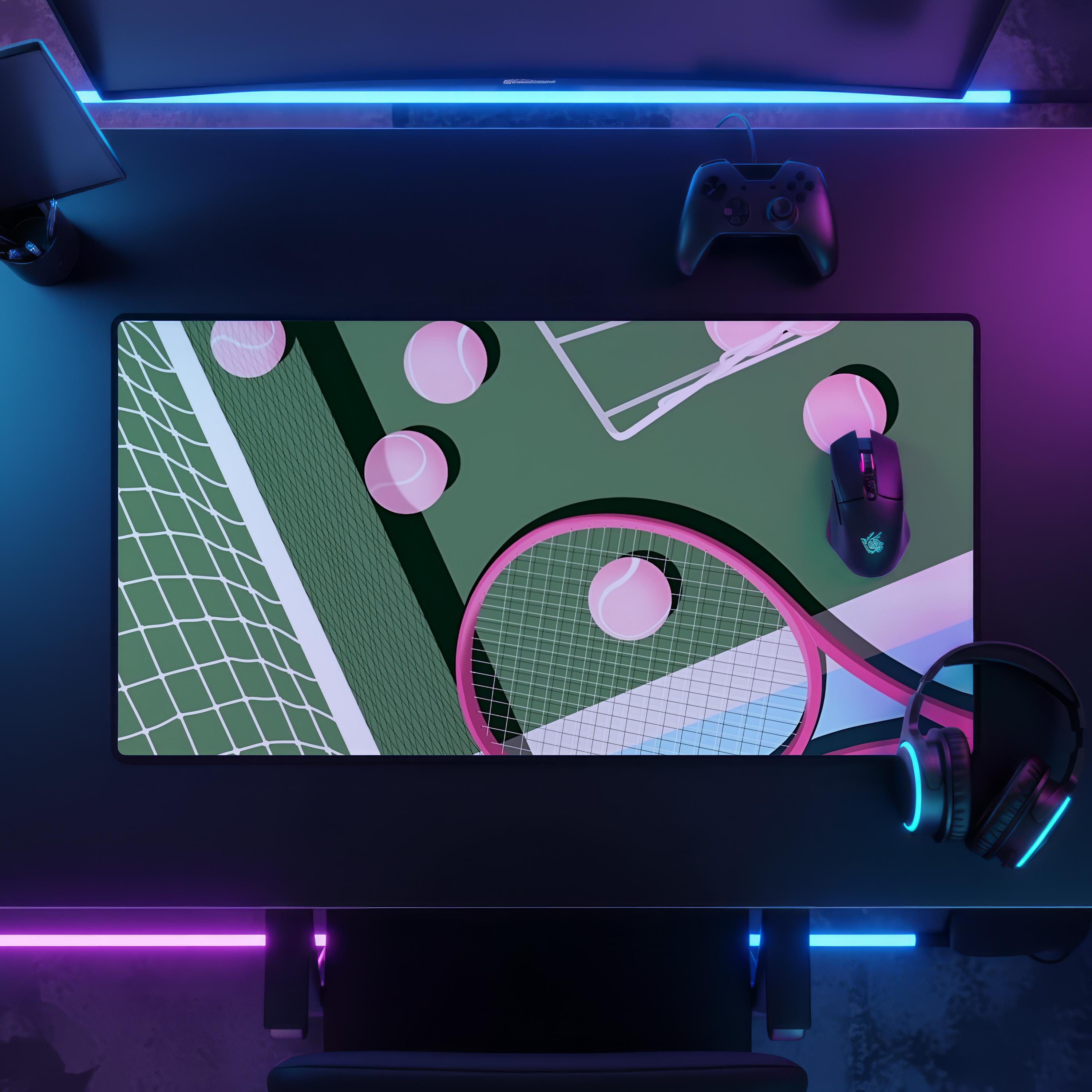 Tennis Desk Mat for Gaming and Office