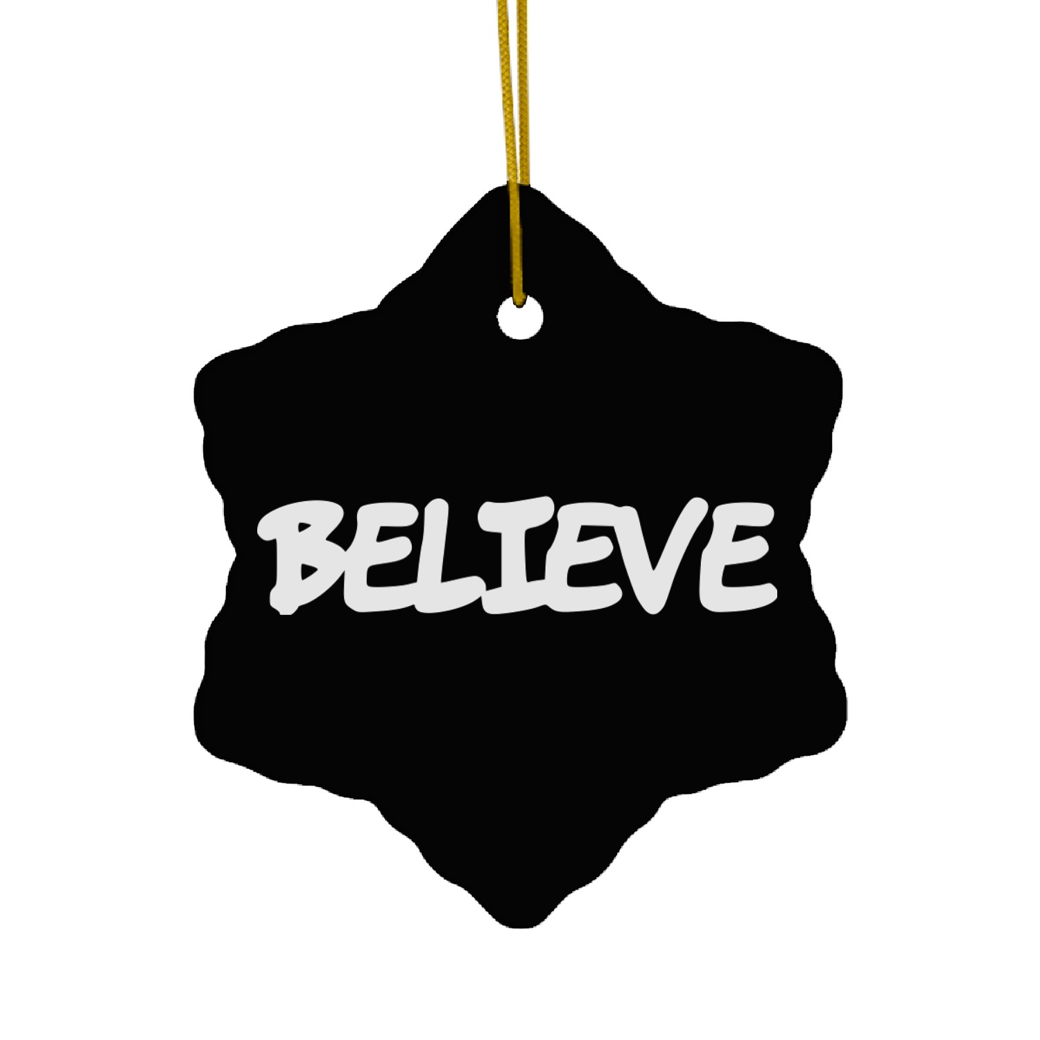 Believe Ceramic Ornaments
