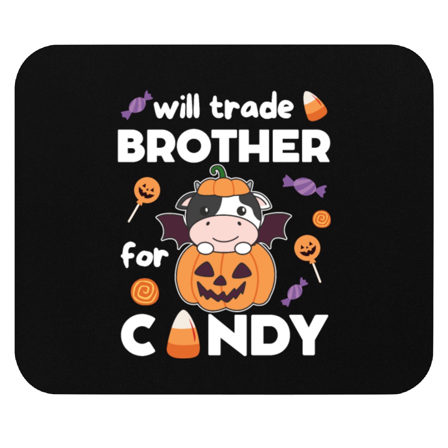 Cow Halloween Trade Brother For Candy Mouse Pads