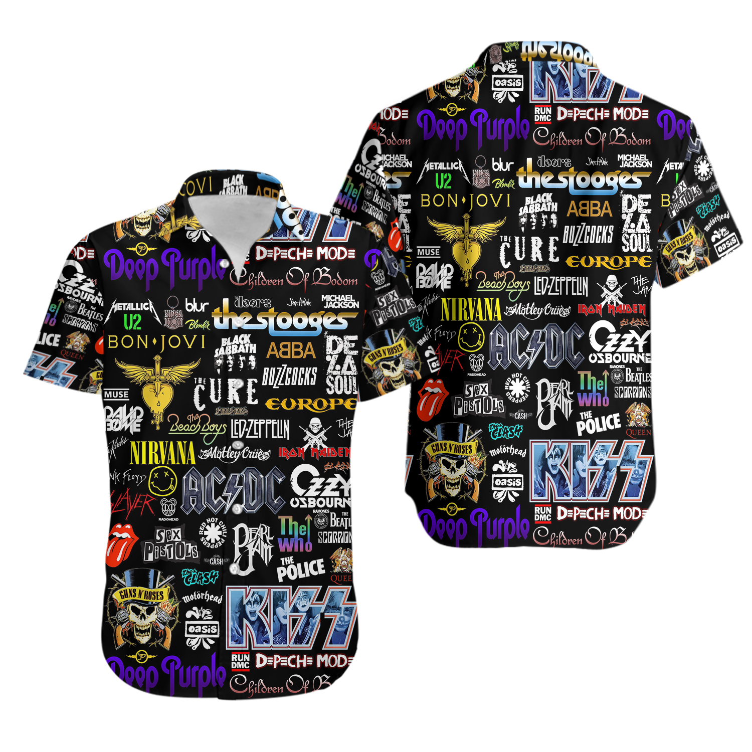 Classic Rock Band Unisex Hawaiian Shirt for Summer