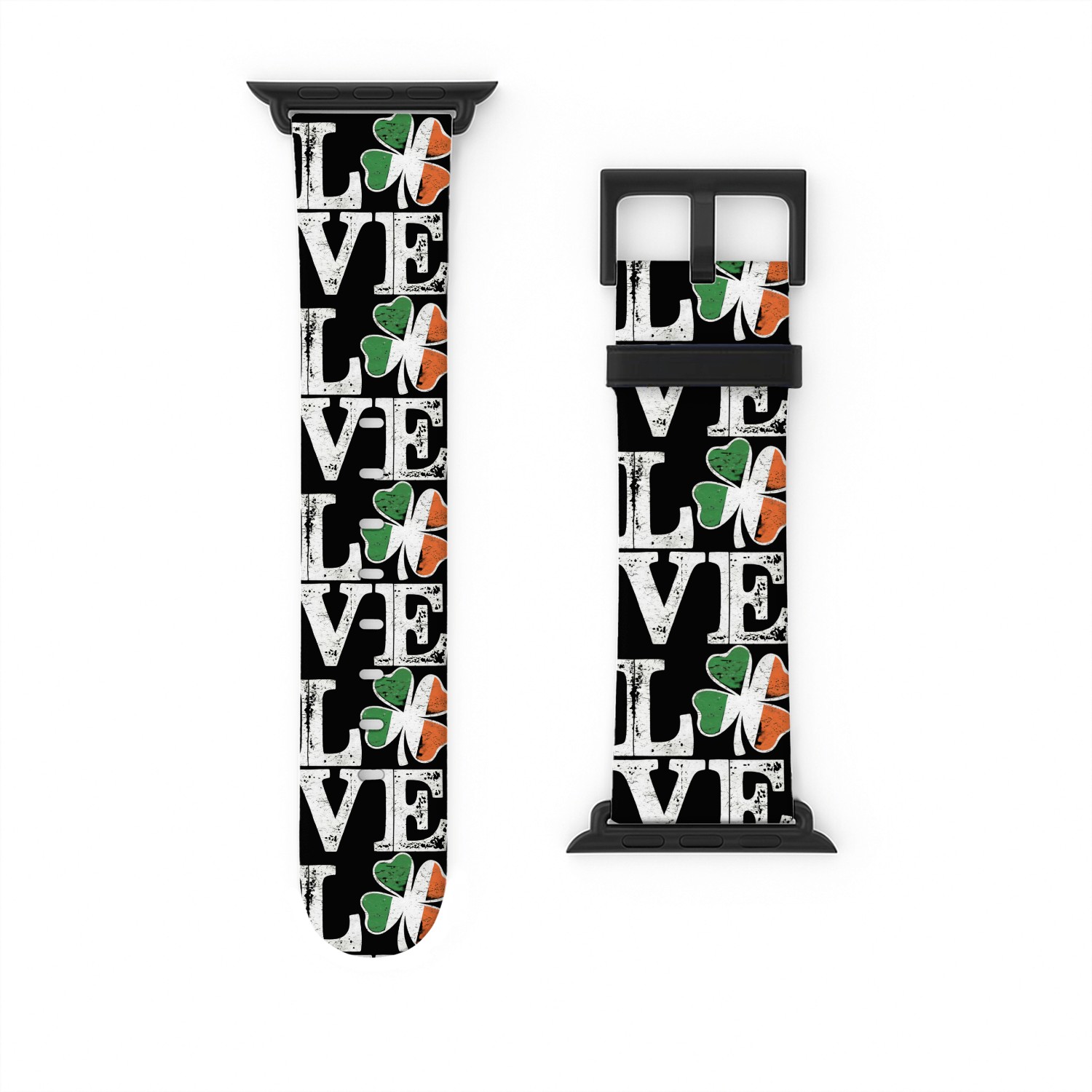 St Patricks Day Love Lucky Irish Shamrock Green Watch Bands For Apple Watch