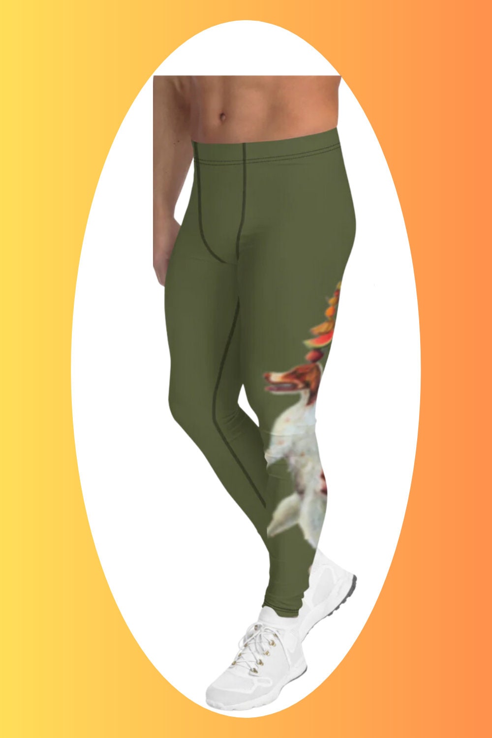 DOG Mens Leggings Meggings Mens Festival Clothes Mens Gym Leggings Men Running