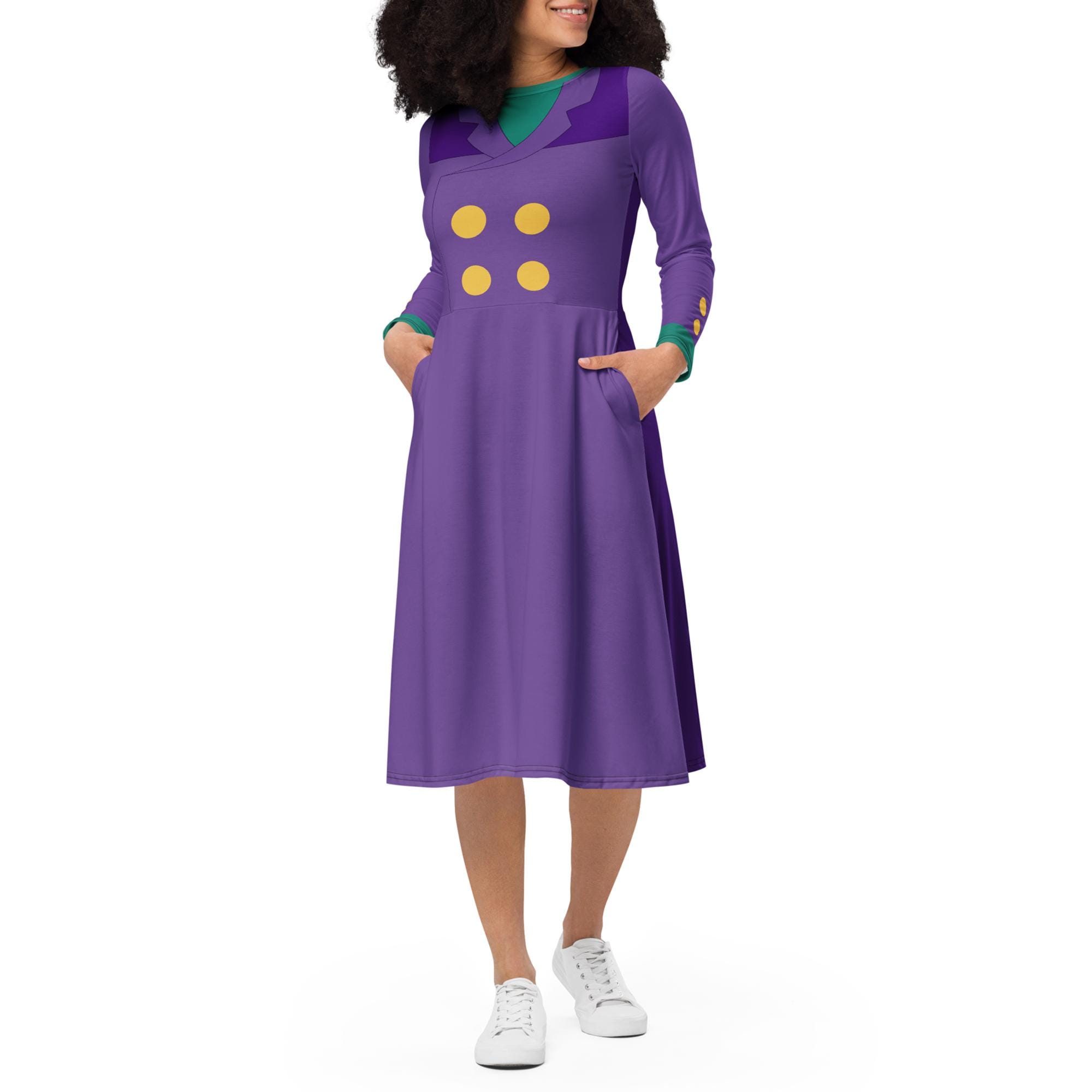 Darkwing Costume Long Sleeve Dress - Halloween Dress - Cosplay Costume