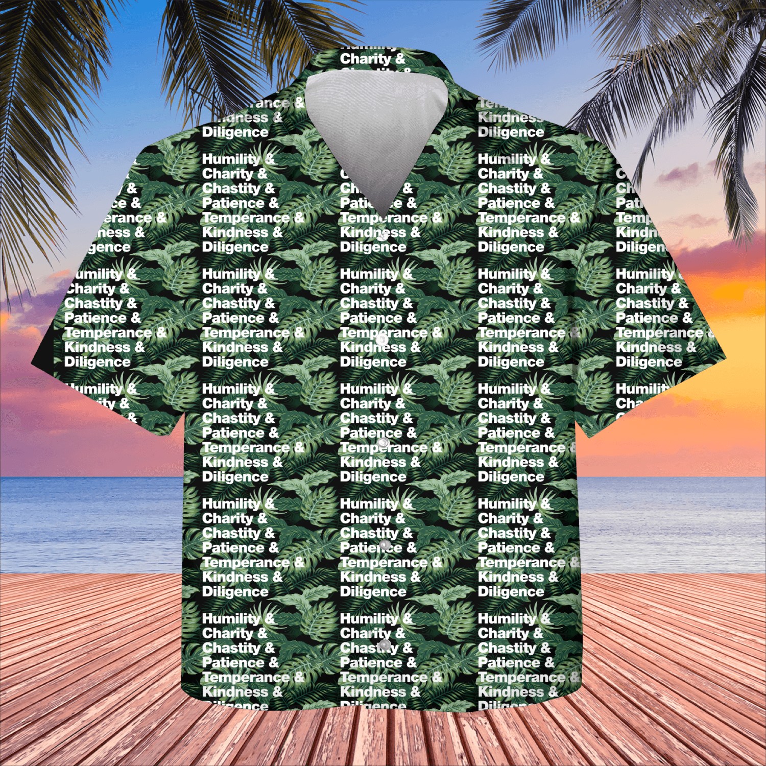Seven virtues (dark) Kids Hawaiians