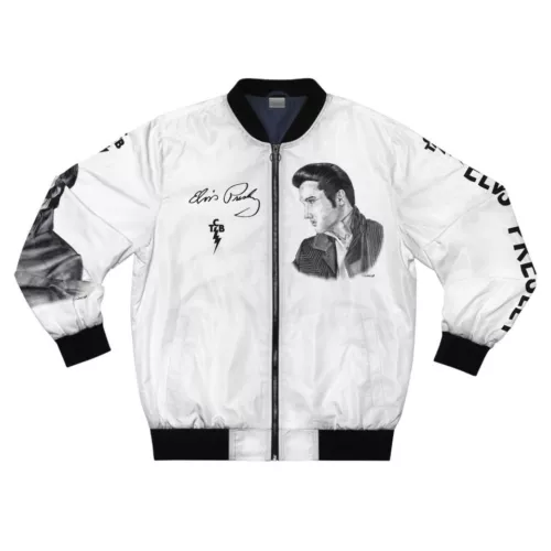 Women's Bomber Jacket with Elvis Presley