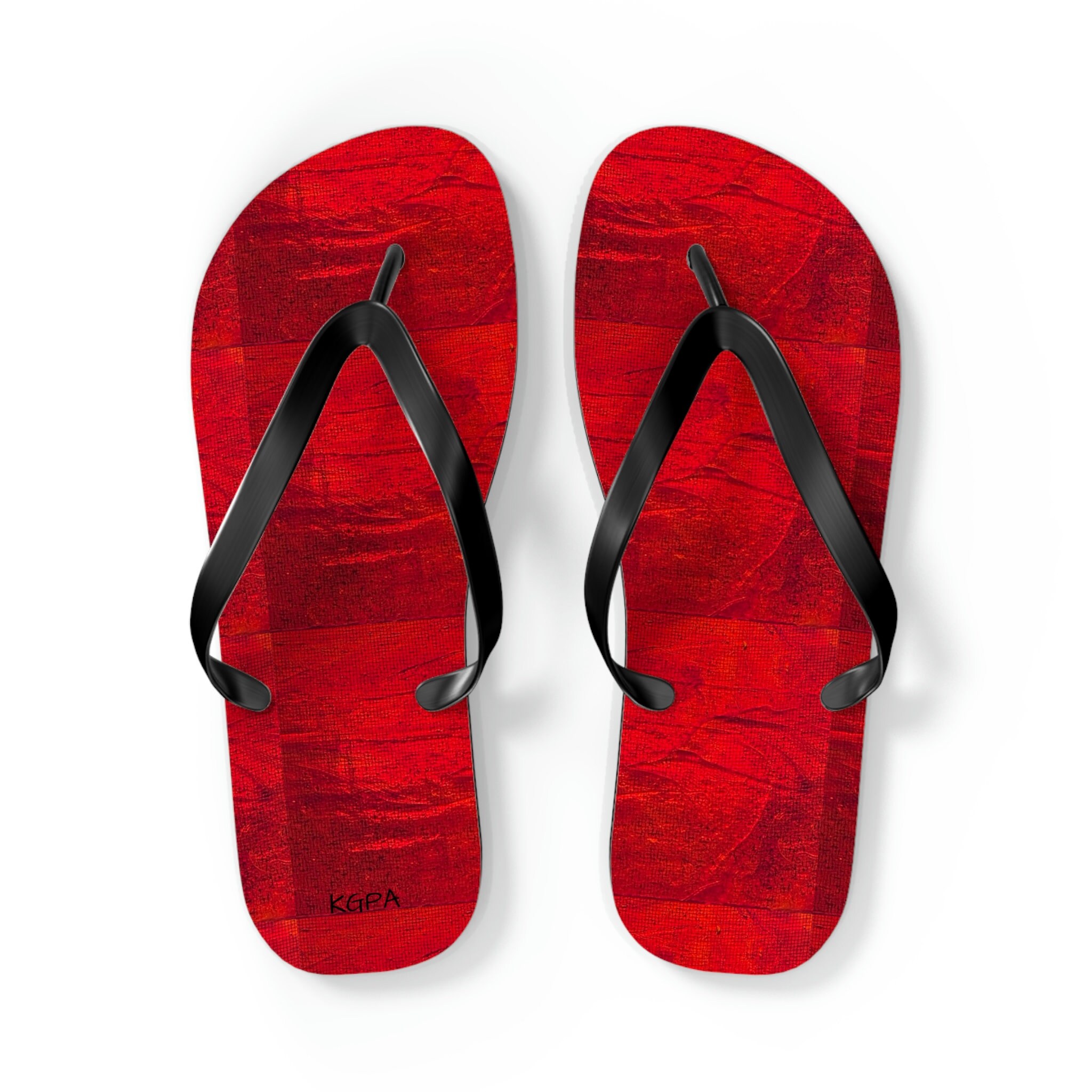 Flip Flops. Orange red.