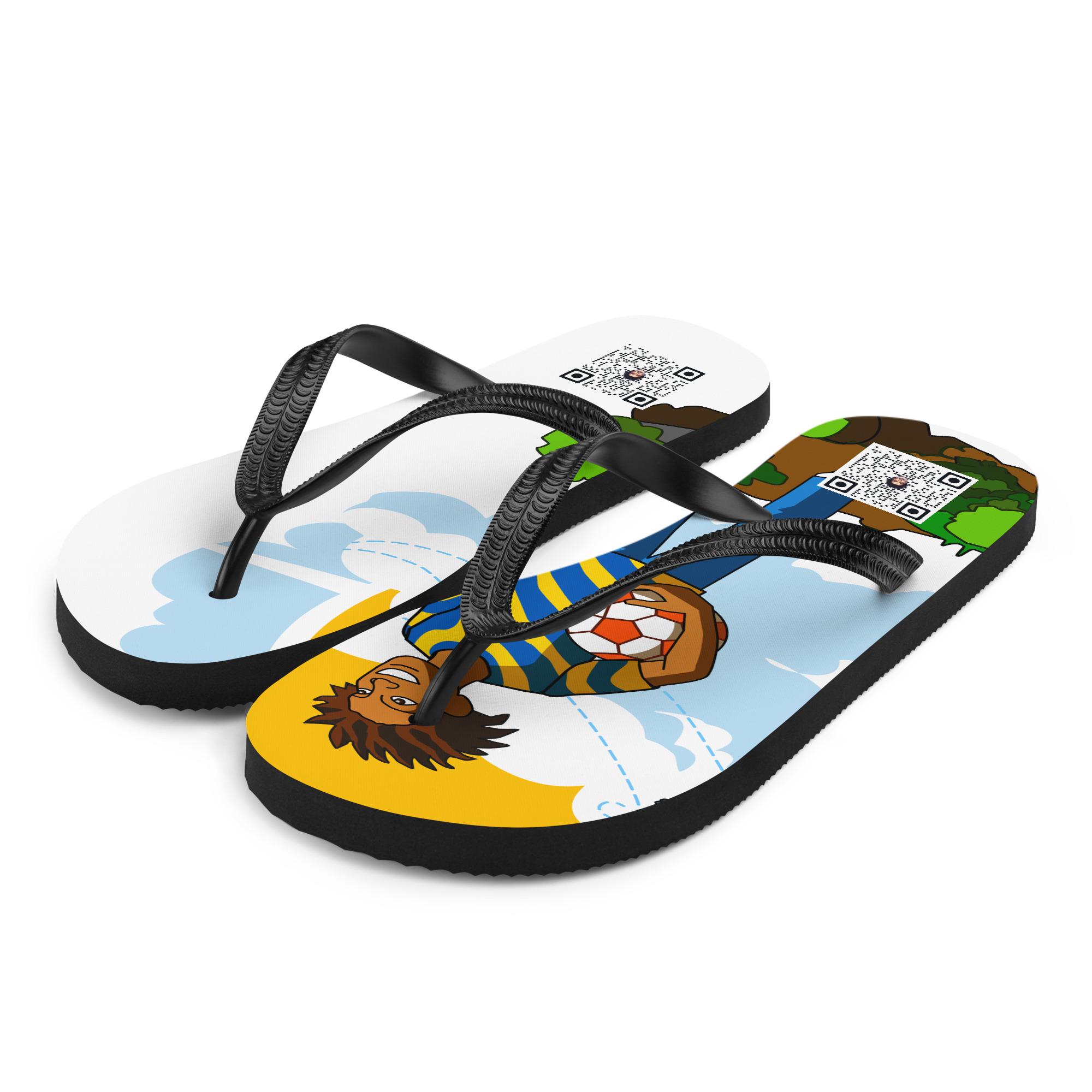 Cultural Fusion Chinese of Africa Inspired Flip-Flops