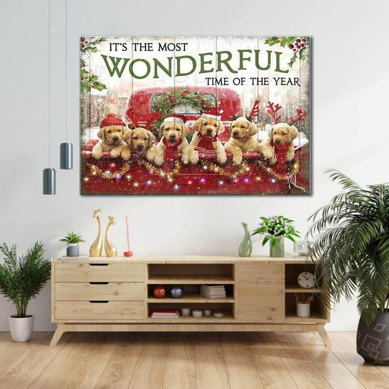 Christmas Dog Canvas
