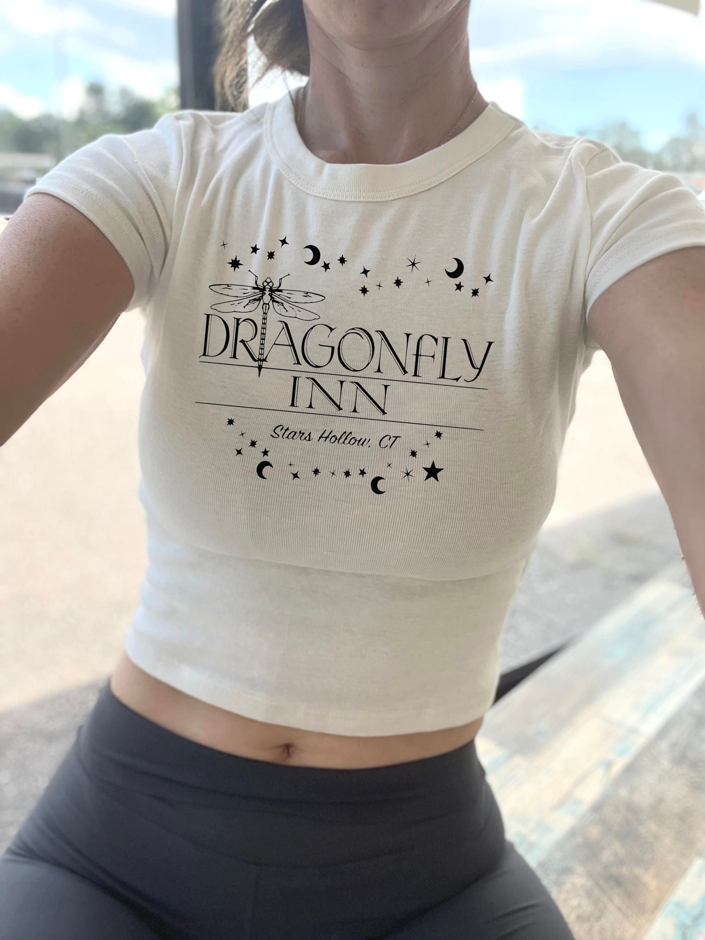 Stars Hollow Baby Tee, Dragonfly Inn Crop Tank, Connecticut crop top, TV Show gift