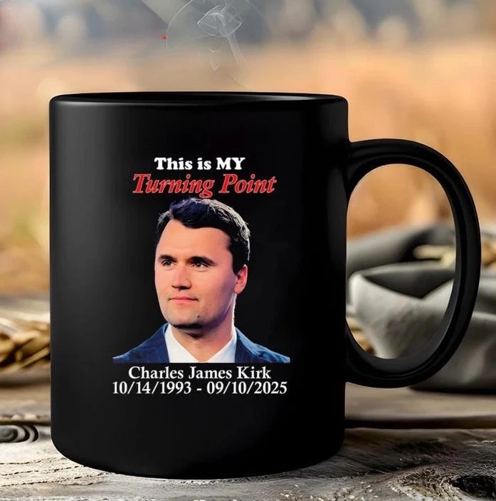 Charlie Kirk Tribute Mug 1993–2025, Turning Point RIP Coffee Cup