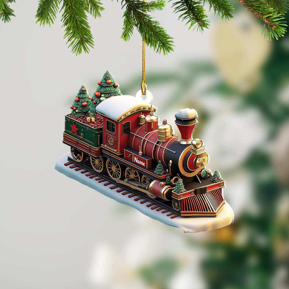 Personalized Train Christmas Ornament, Locomotive Christmas Ornament, Railway Ornament, Train Driver Ornament Holiday Gift