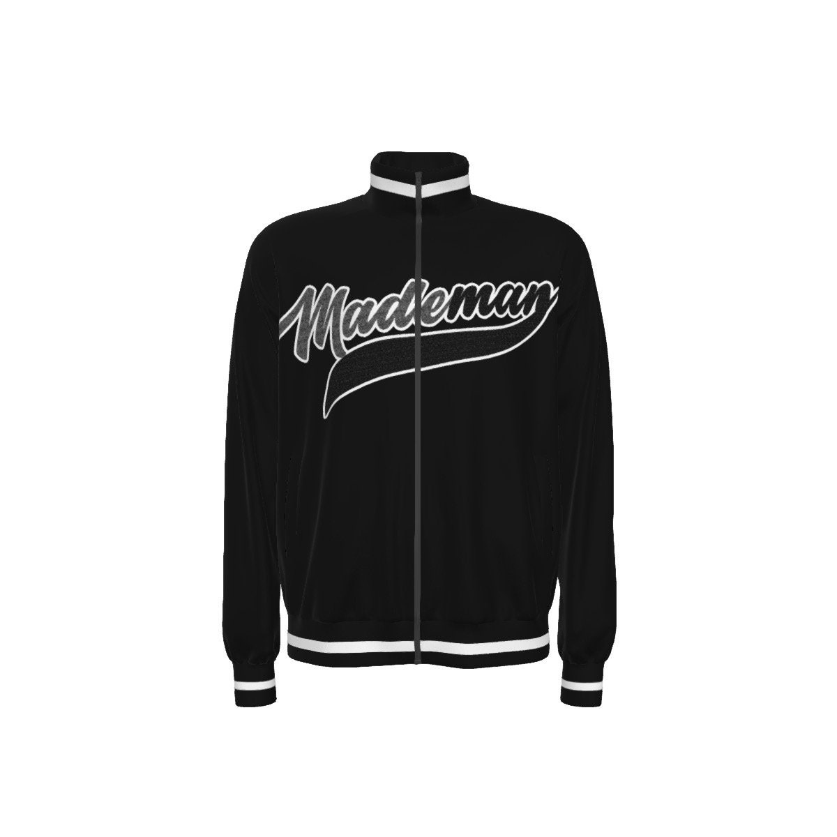 MADEMAN BLK|WHTE Raglan-Sleeve Stand Collar Jacket