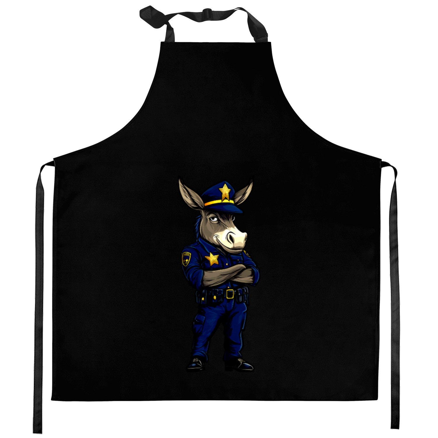 Police donkey Kitchen Aprons