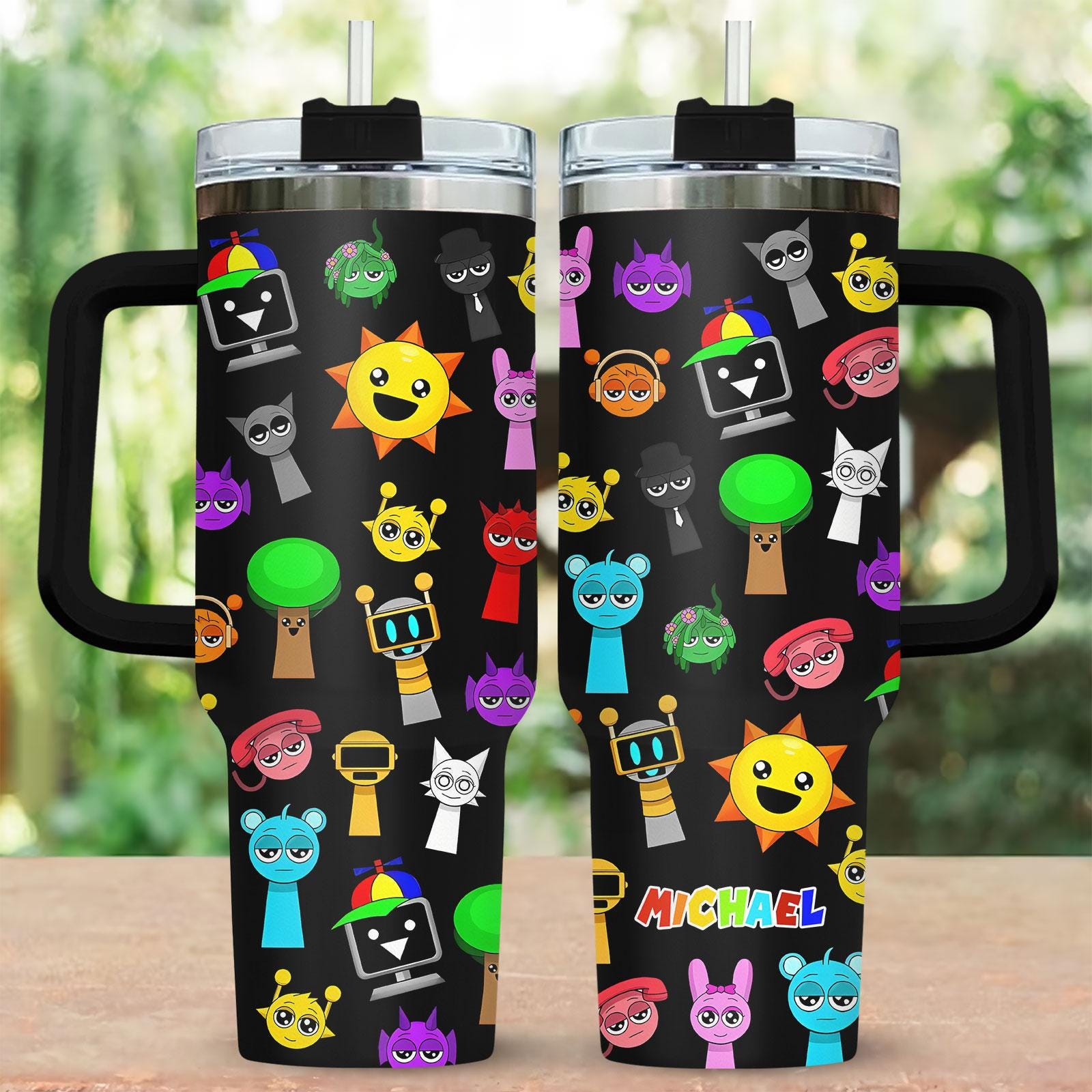 Custom Sprunki Game Tumbler 40oz, Sprunki Fan Tumbler, Sprunki Tumbler For Boy, Roblox Cool Game Cup, Sprunki Fan Merch, Sprunki Owakcx