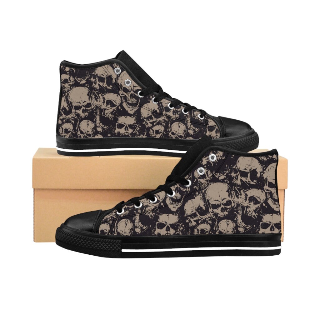 Grunge Skull High Top Shoes Sneakers