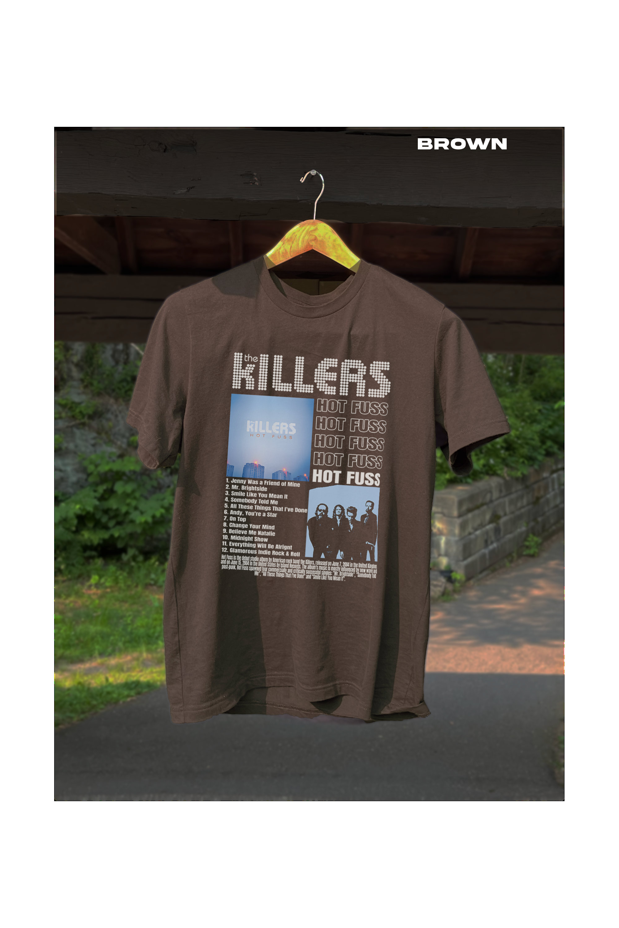 The Killers Shirt, Hot Fuss Album TShirt, The Killers Tour T-Shirt