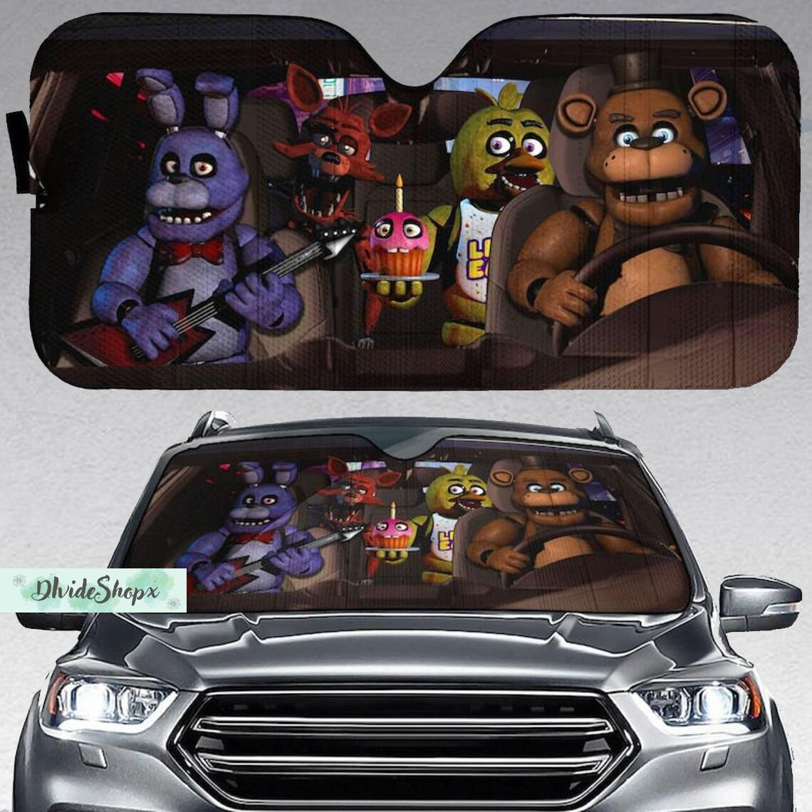 Fnaf Car Sunshade, Freddy Fazbear SunShade