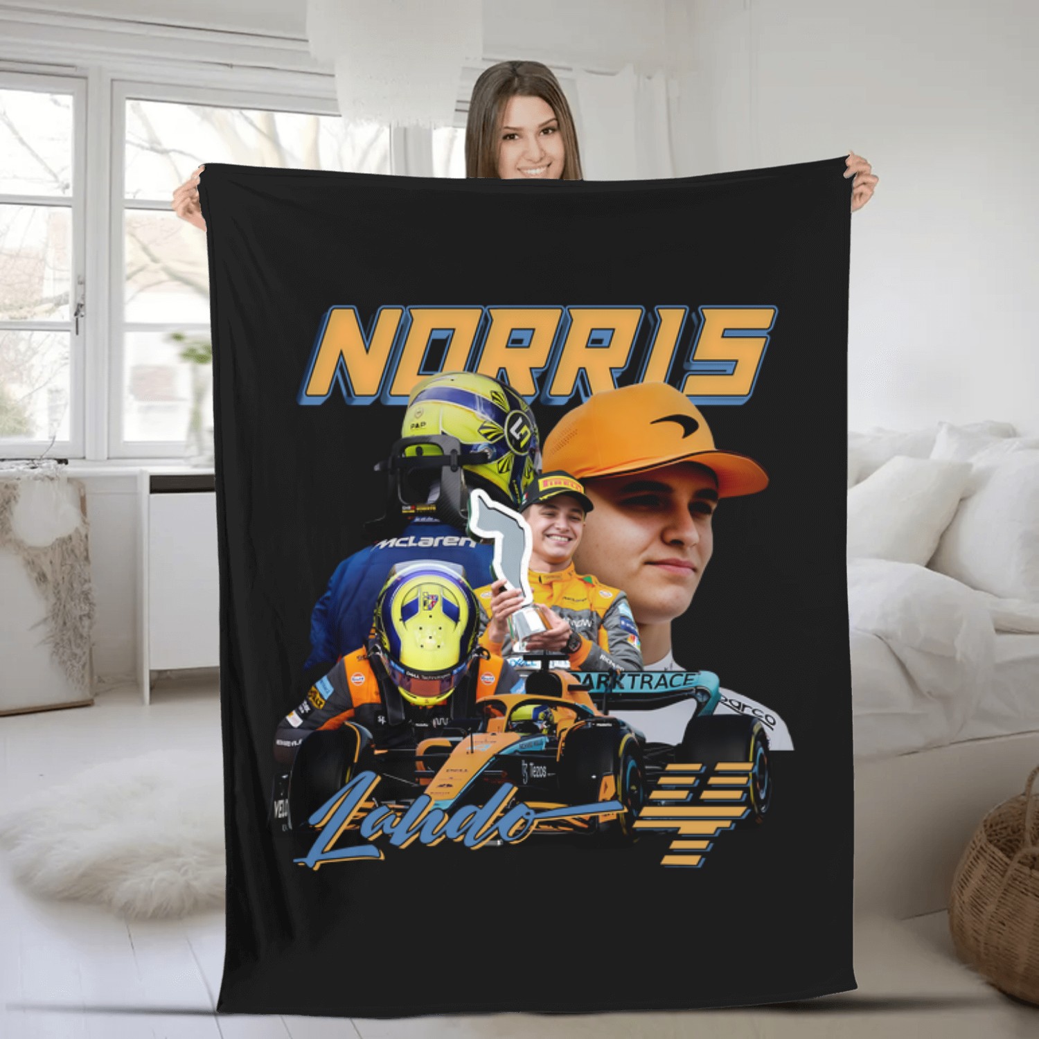 Norris Lando Fleece Blankets Driver Racing Championship Formula Racing Fleece Blankets