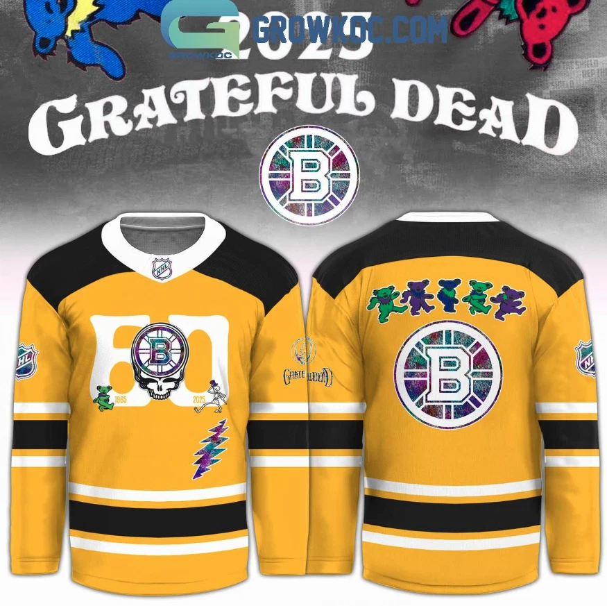 Boston Bruin X Grateful Dad 60 Years Hockey Jersey, Gift For Fans