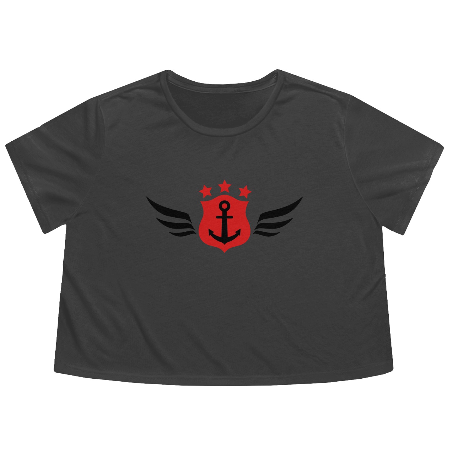 Sailing - Anchor - Sea Flowy Cropped Tees