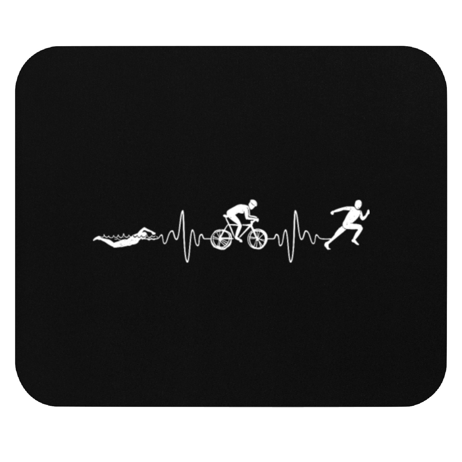 Triathlon Heartbeat Mouse Pads