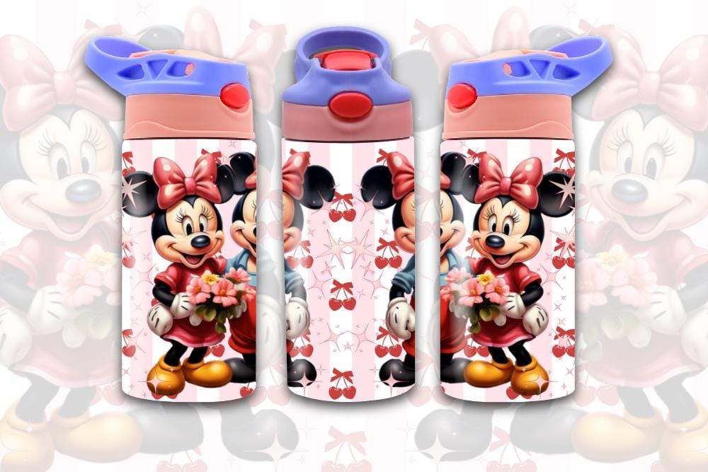 MIce in Love 12 Oz Flip Top Tumbler wrap for Kids