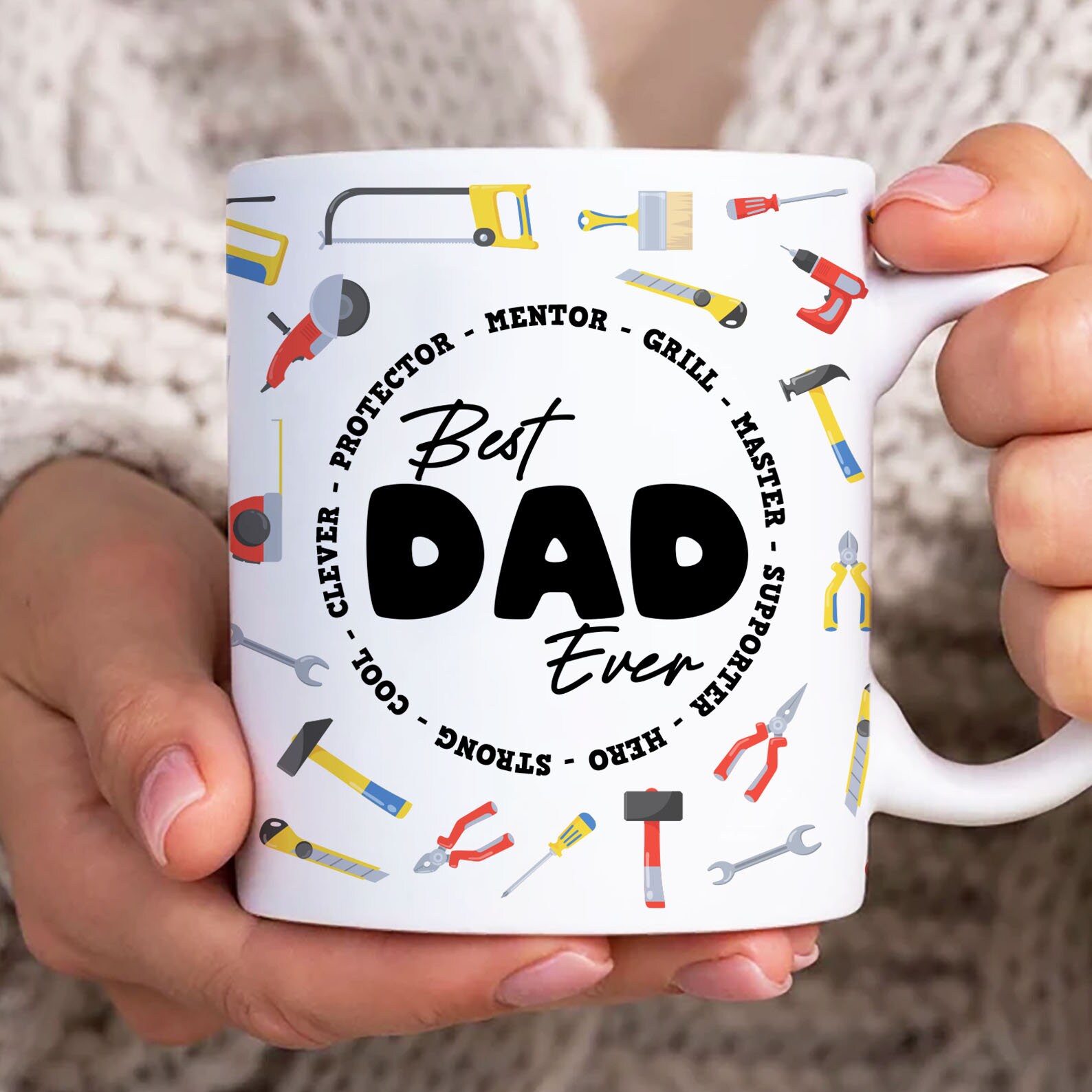 Best Dad Ever Mug Wrap, Dad 11oz Mug Template, Dad 11oz Mug , Fathers Day Mug Sublimation Design, Mechanic Dad Mug Wrap, Dad Mug Wrap
