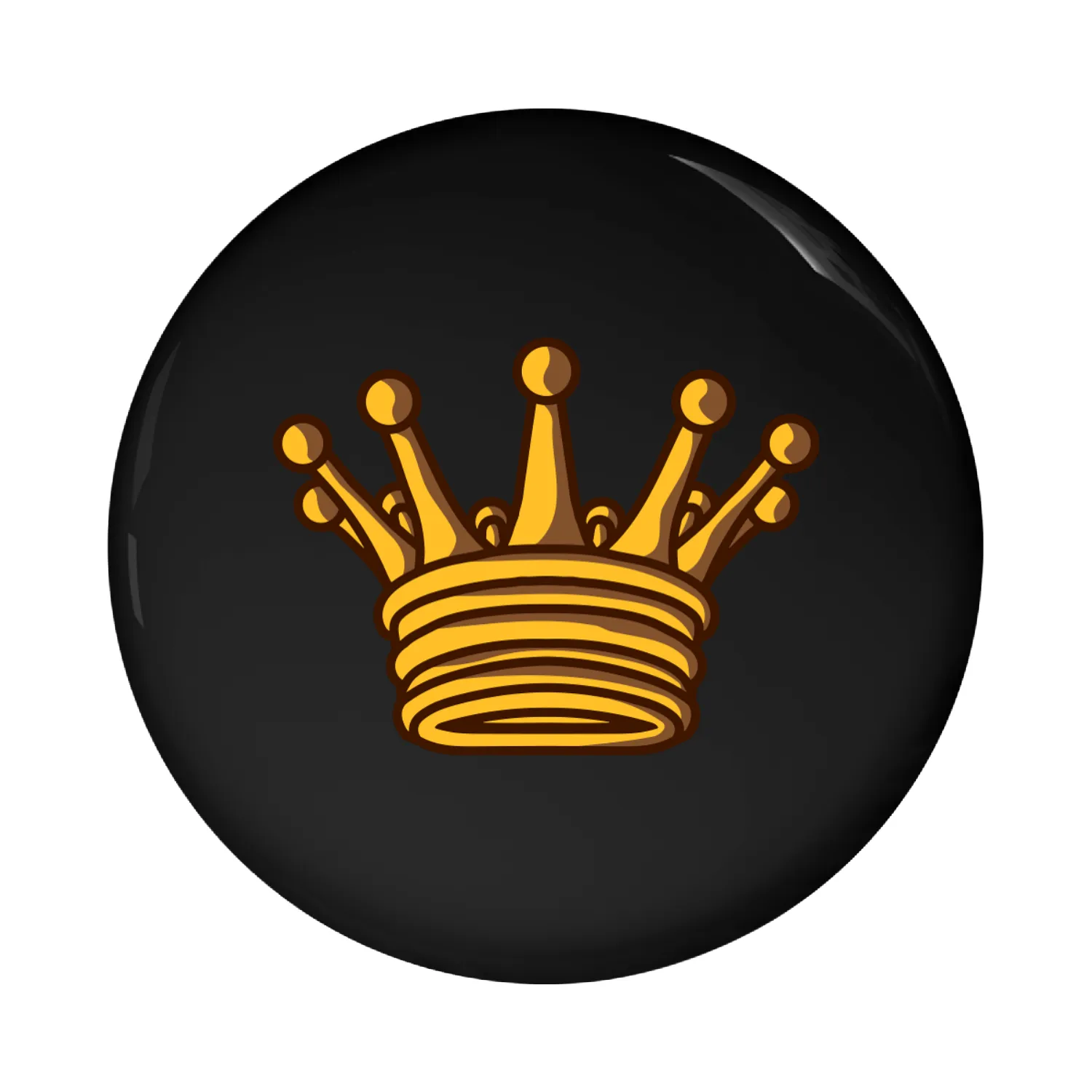 Golden king crown design Pin Buttons