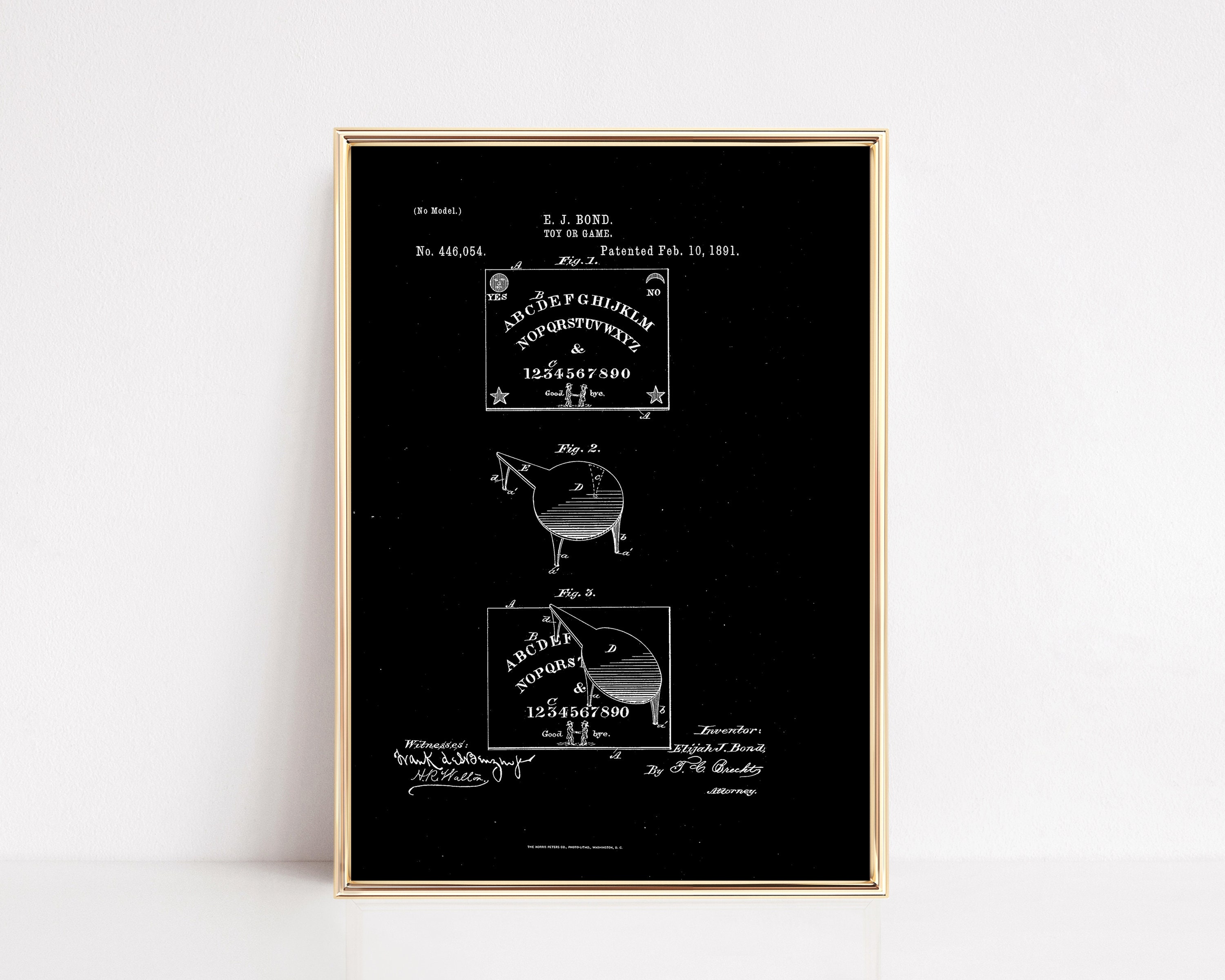 vintage halloween decor | spirit board print | diy halloween | spooky art | halloween wall art