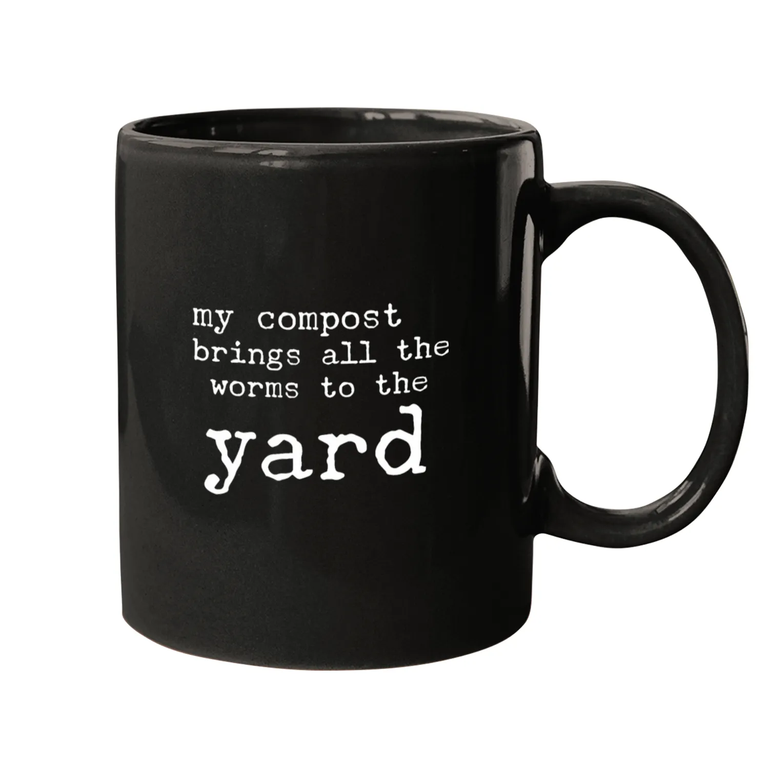 Compost brings worms to the yard Mugs