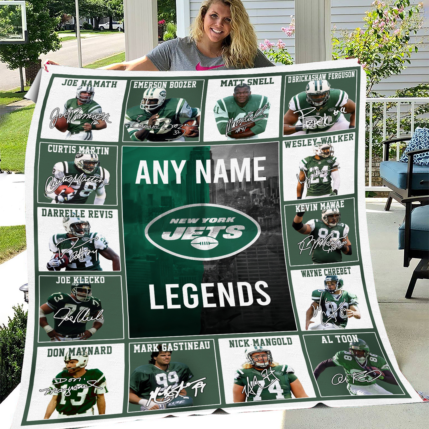 Personalized Custom Name Jets Legends Soft Fleece Blanket