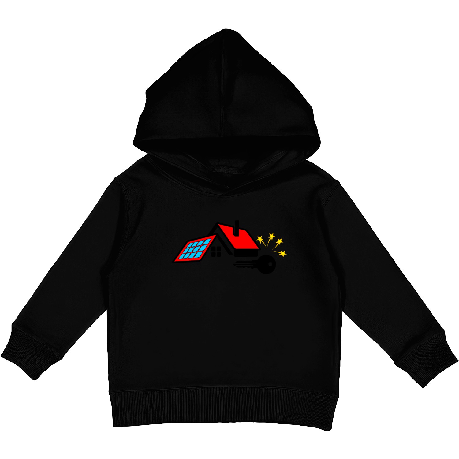 Key for the new house with solar panels Kids Pullover Hoodies