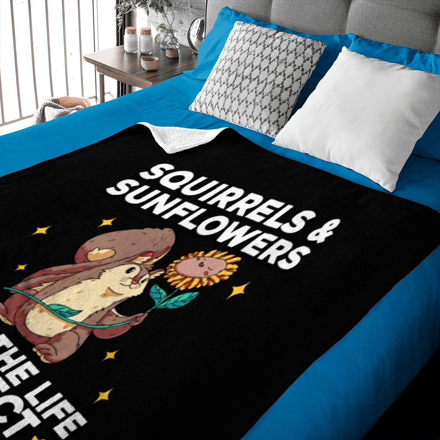 Squirrels & Sunflowers Make the Life Perfect Baby Blankets