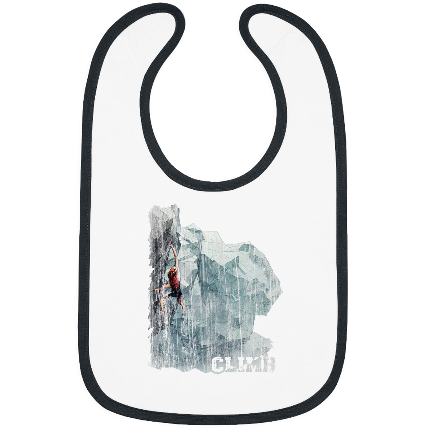 Climb boulder rocks with climb grunge Bibs