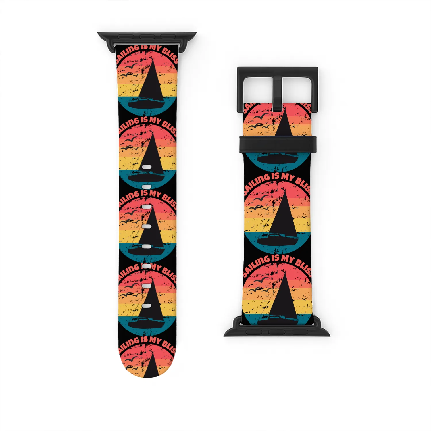 Vintage Sailing Sunset Sailing Is My Bliss Watch Bands For Apple Watch