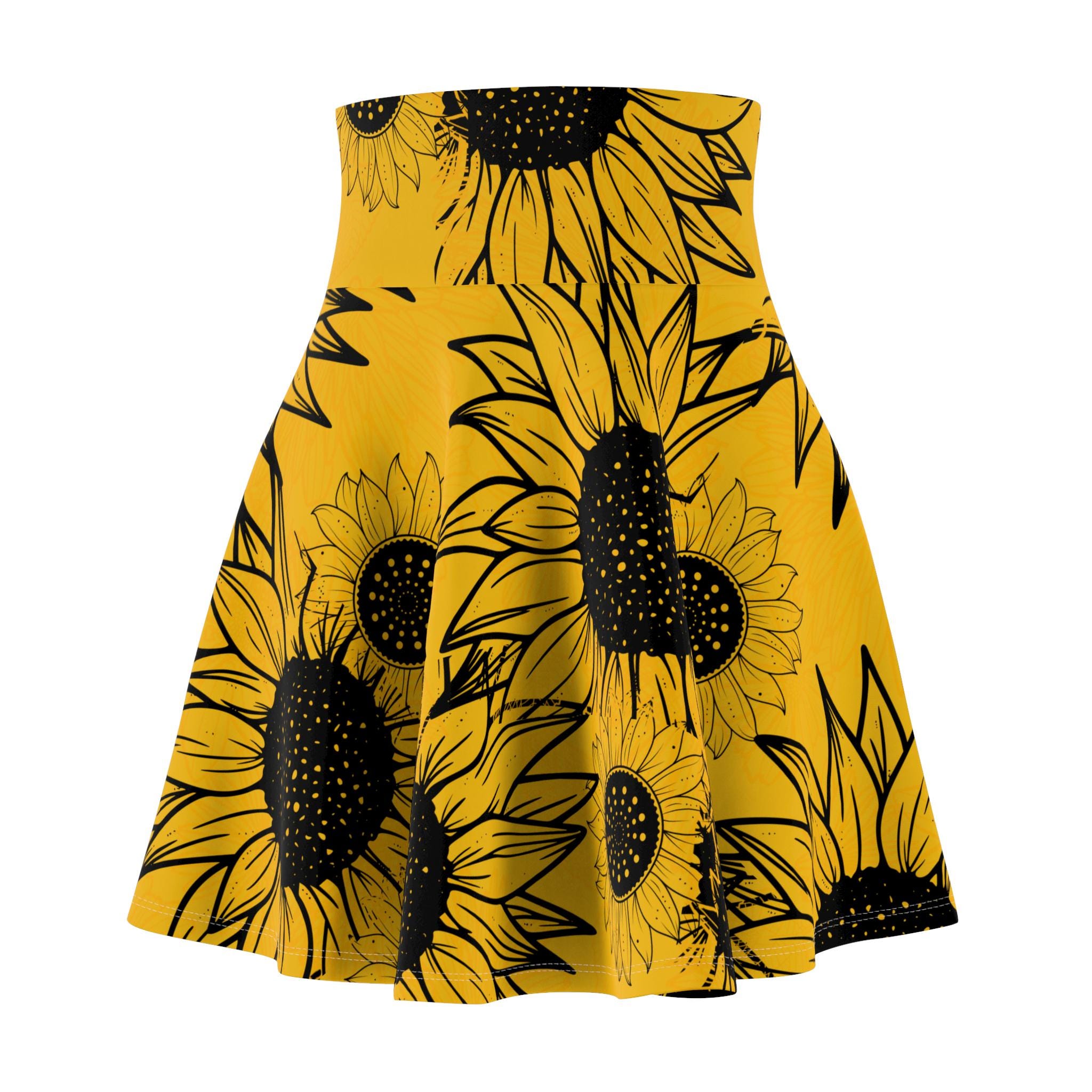 Copy of Women's Sunflower Yellow Skater Skirt