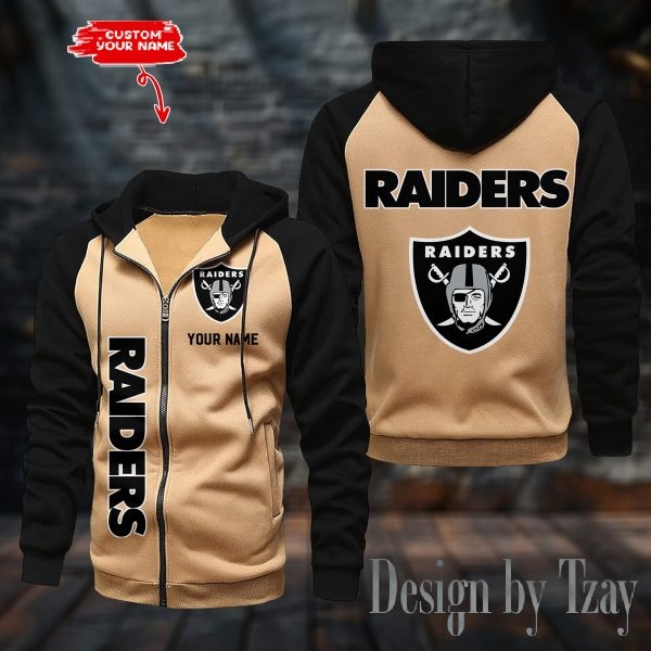 Las Vegas Raiders Raglan Zip Hoodie, Football Lover Gift, Game Day