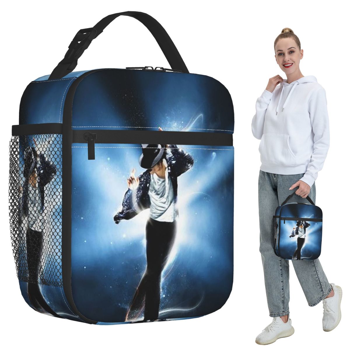 Michael Jackson Musicians Singers Dancers Insulated Lunch Bag