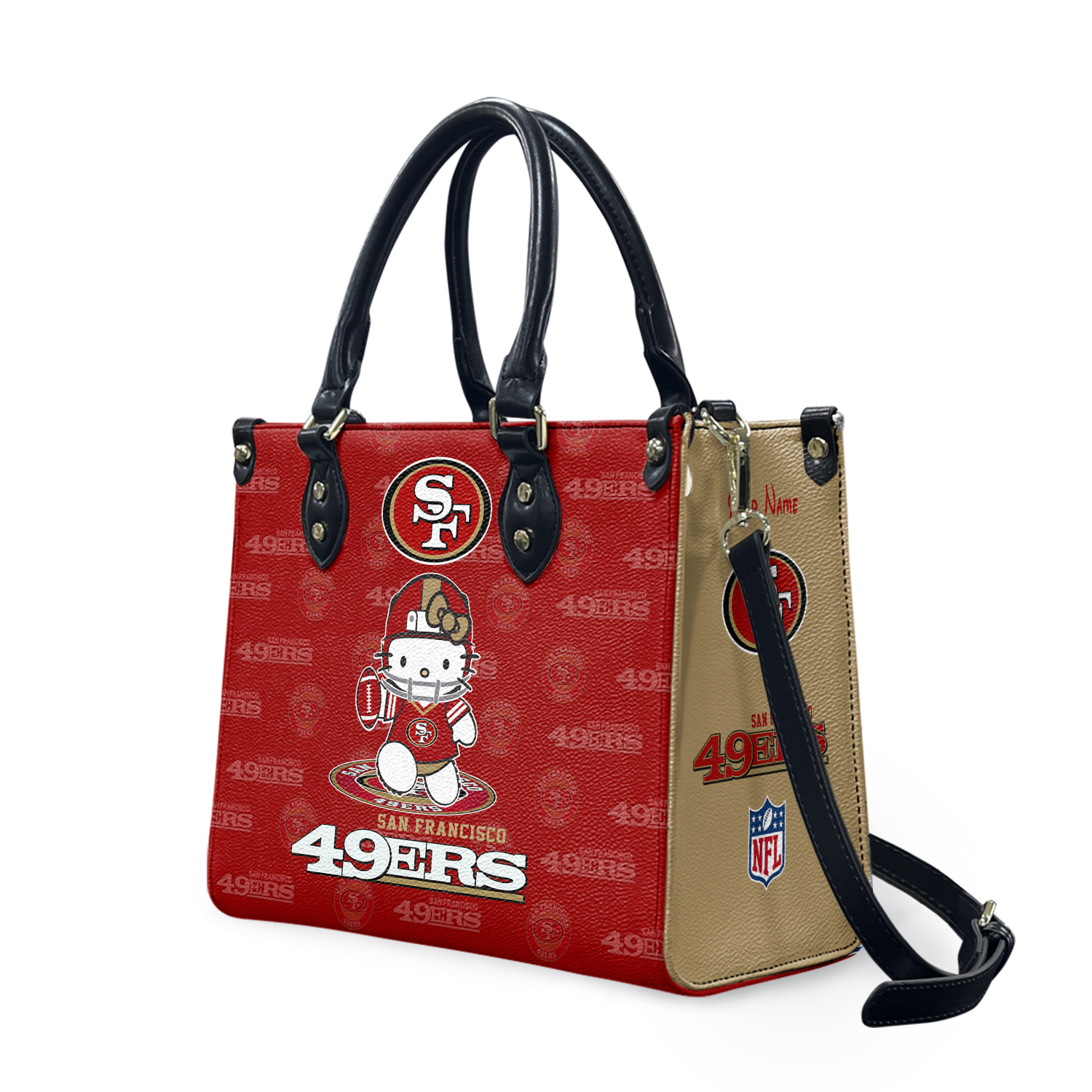 Personalized San Francisco Football Team SF 49erss Leather Handbag Gift