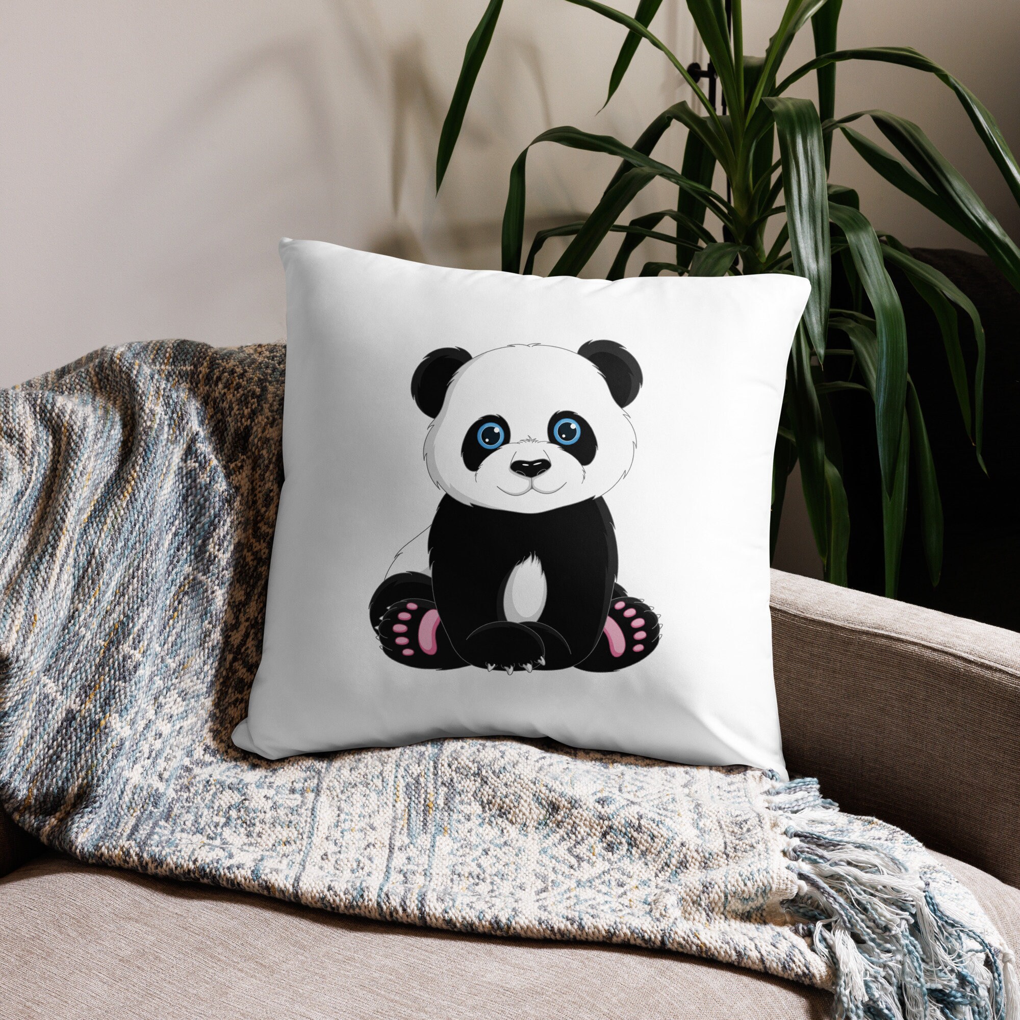 Panda Cushion with overprint - Customized Home accessory