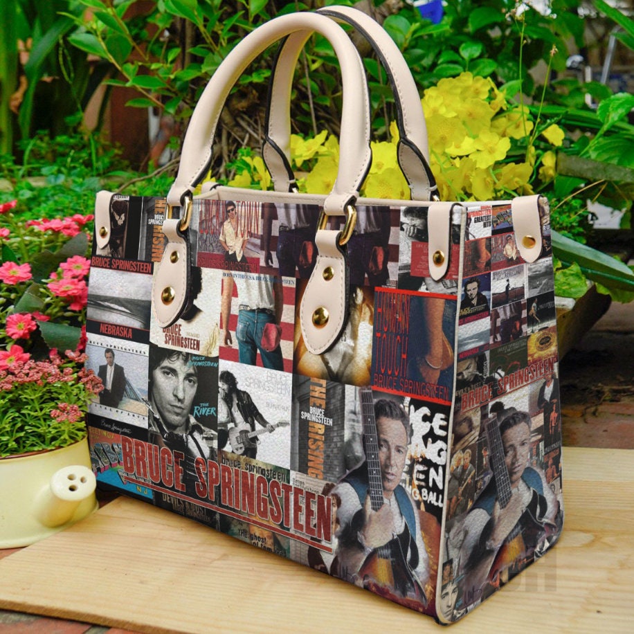 Bruce Springsteen Leather Bag Handbag, Music Women Handbag, Springsteen Women Bag