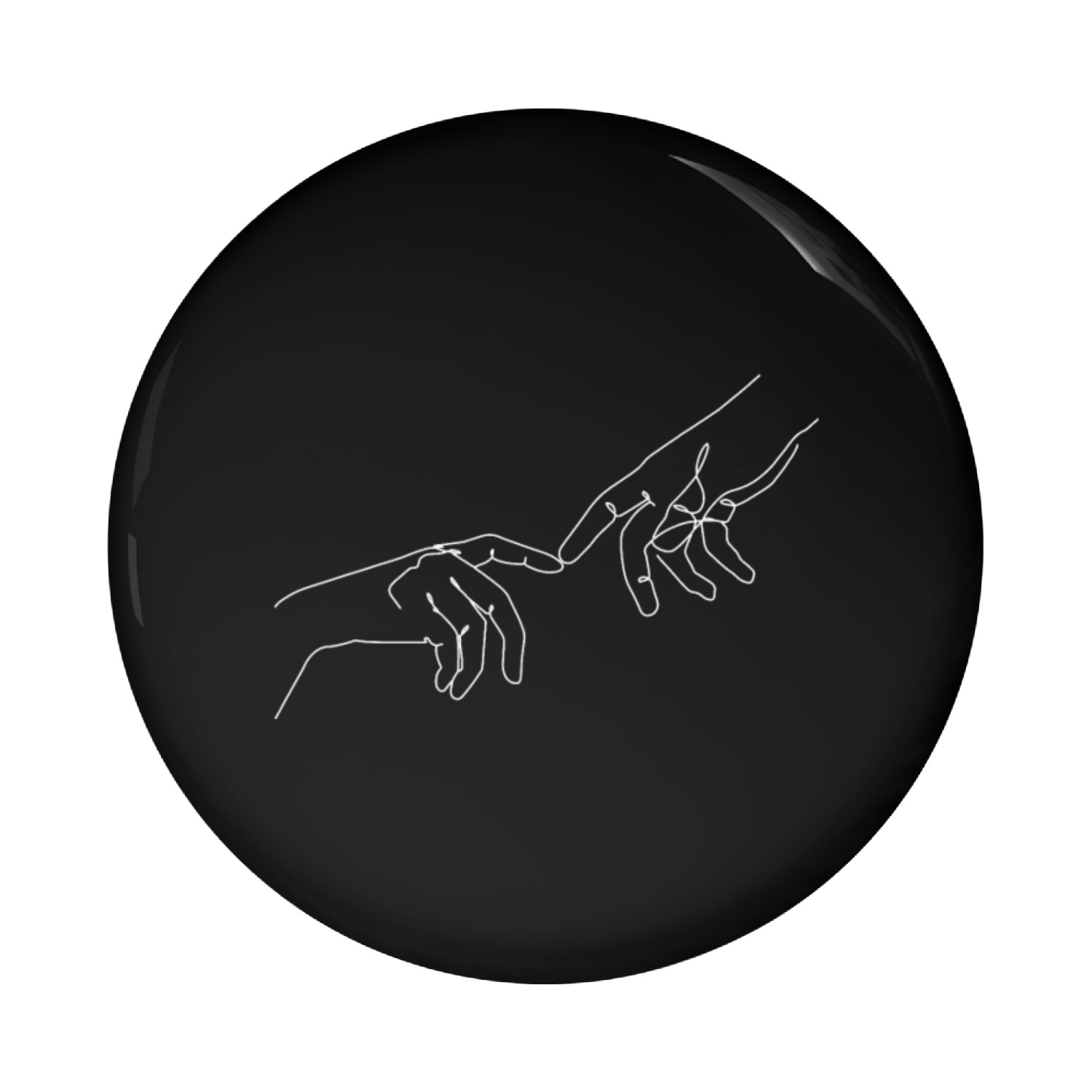 Friendship hands fingers creation of adam Pin Buttons