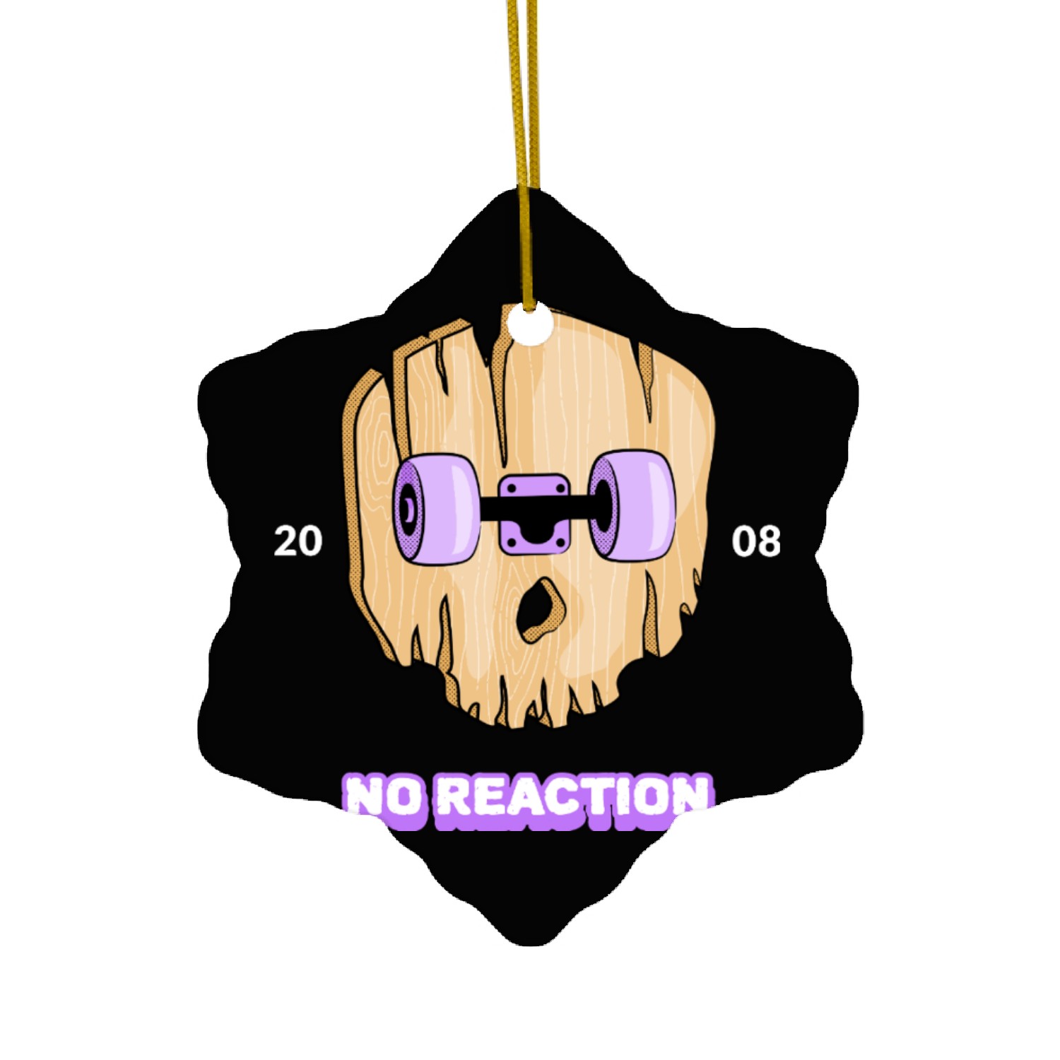 NO REACTION Skateboarder Ceramic Ornaments