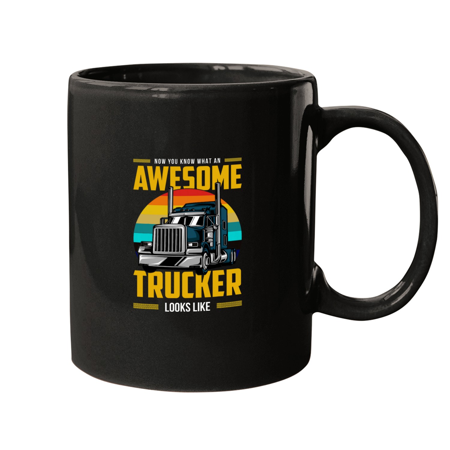 Now You Know What An Awesome Trucker Looks Like 2 Mugs
