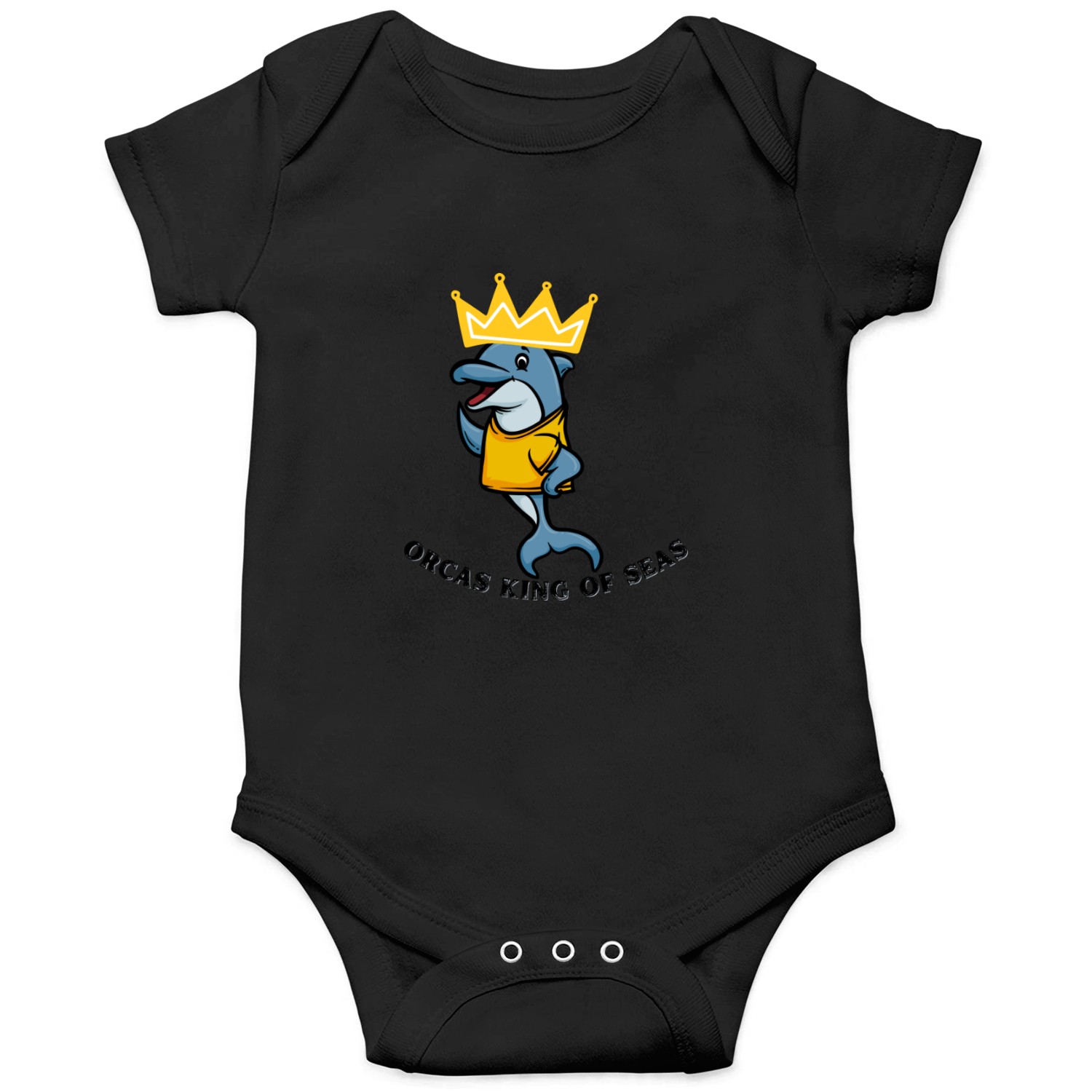 Orcas king of sea Onesies
