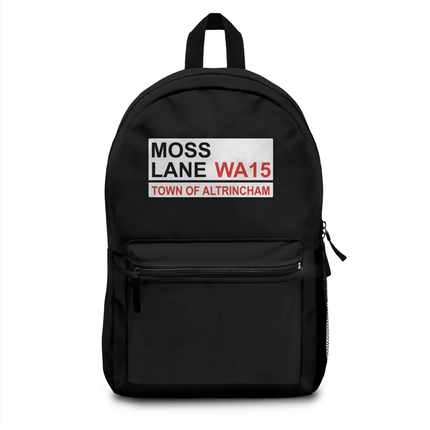 Altrincham Town Moss Lane Iconic Street Sign Backpacks
