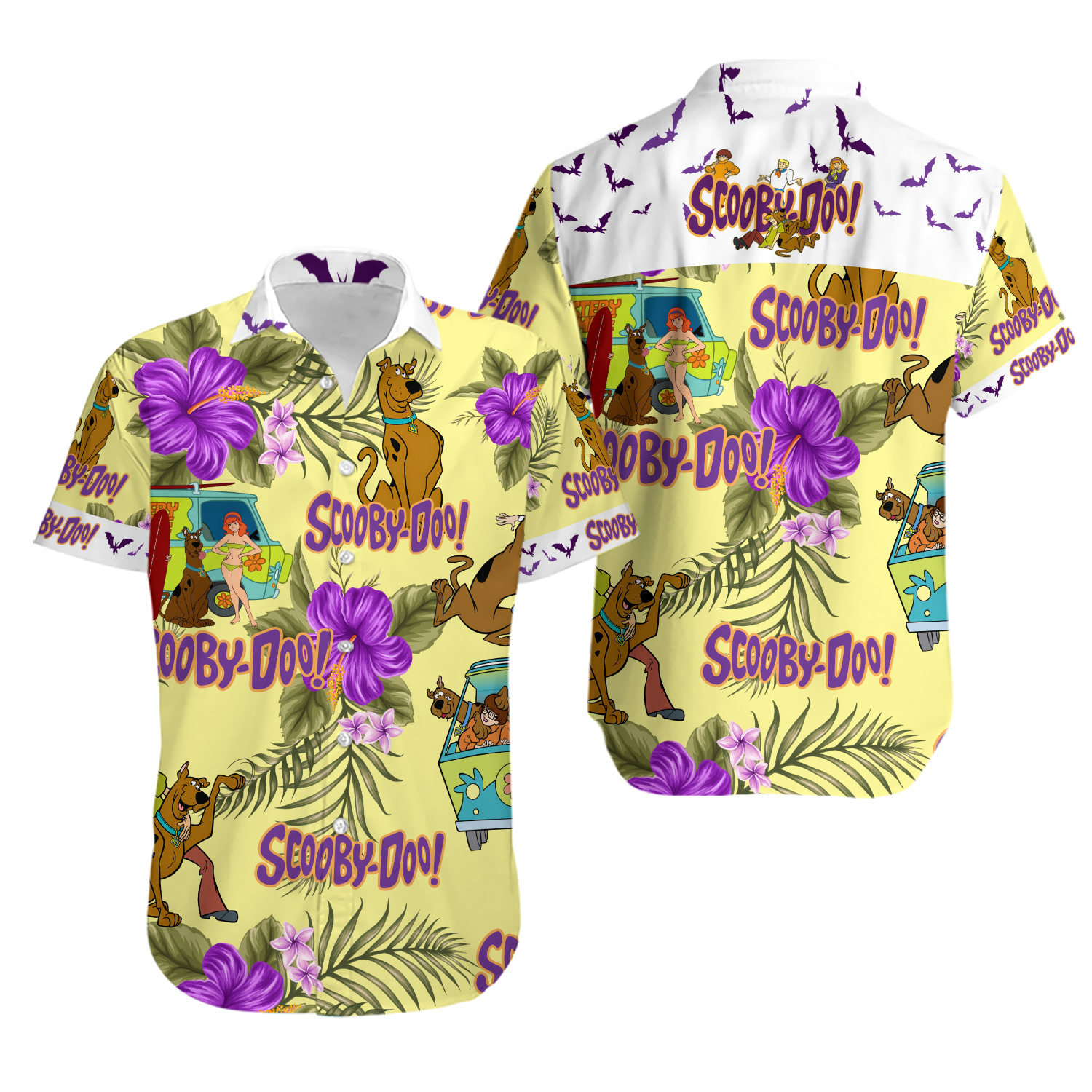 Scooby Doo Hawaiian Shirt, Scooby Doo Button Shirt, Scooby Doo Aloha Shirt