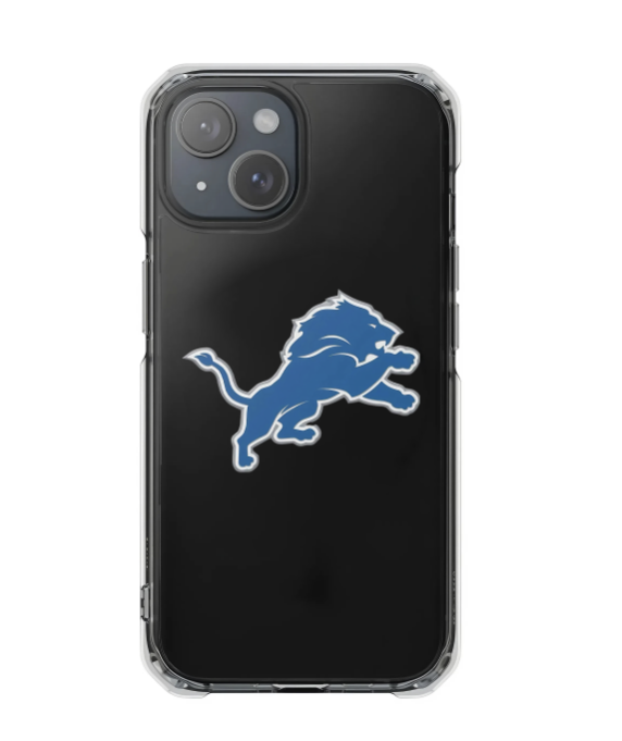 Football Team Magnetic Clear Impact iPhone Case, Detroit iPhone Cover, football Sports Fan Gift, Protective Cellphone Accessory