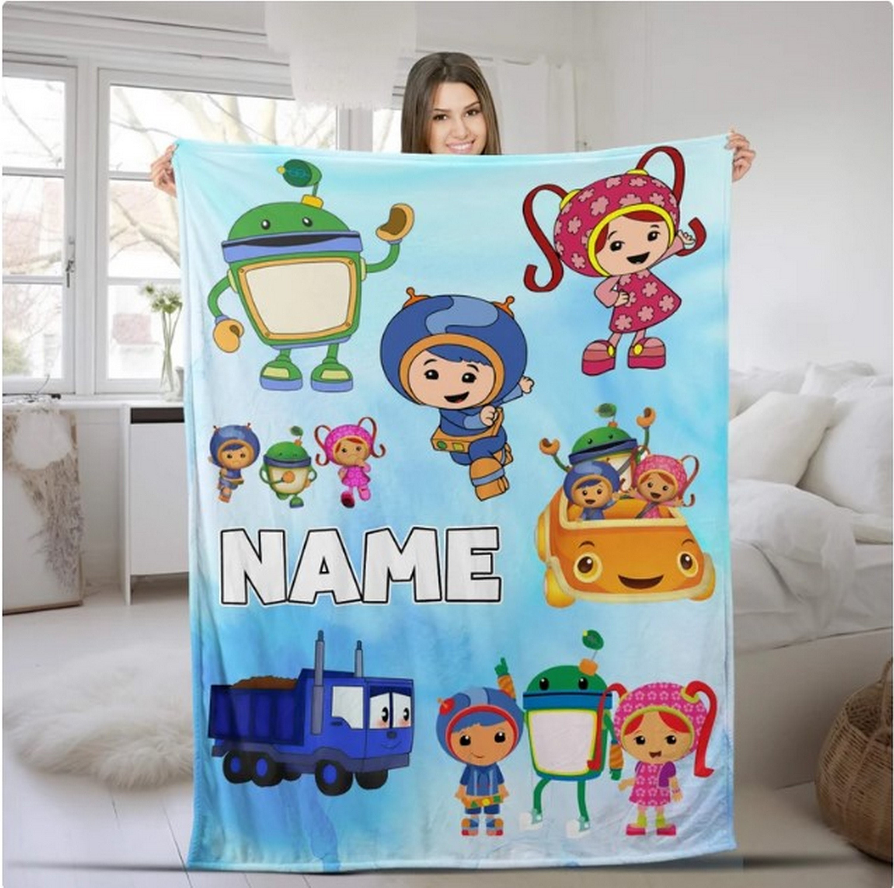 Team Umizoomi Personalized Team Umizoomi Fleece Blanket, Cartoons Umizoomi Lover Gift