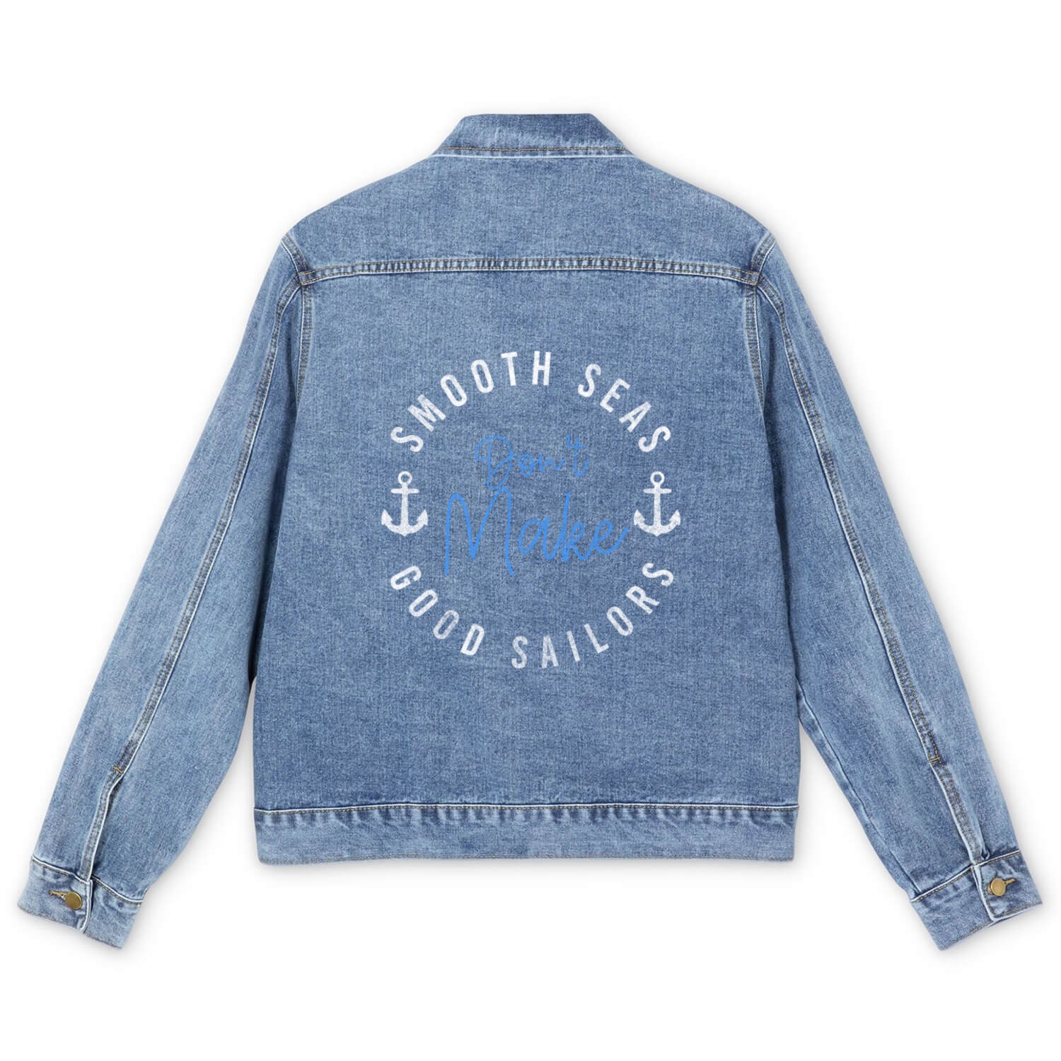 Sailing Boat Sea Sailor Sailor Men's Denim Jackets